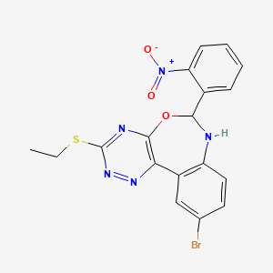 10-bromo-3-(ethylthio)-6-(2-nitrophenyl)-6,7-dihydro[1,2,4]triazino[5,6-d][3,1]benzoxazepine