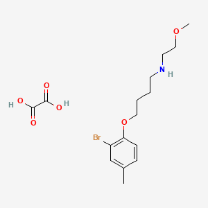 molecular formula C16H24BrNO6 B4005711 [4-(2-溴-4-甲基苯氧基)丁基](2-甲氧基乙基)胺草酸盐 