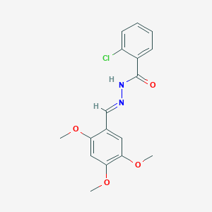 molecular formula C17H17ClN2O4 B400573 2-chloro-N'-(2,4,5-trimethoxybenzylidene)benzohydrazide 