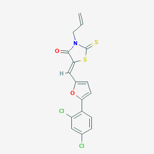 molecular formula C17H11Cl2NO2S2 B400575 3-Allyl-5-{[5-(2,4-dichlorophenyl)-2-furyl]methylene}-2-thioxo-1,3-thiazolidin-4-one 