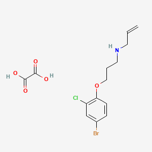 molecular formula C14H17BrClNO5 B4005751 N-[3-(4-溴-2-氯苯氧基)丙基]-2-丙烯-1-胺草酸盐 