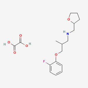 molecular formula C17H24FNO6 B4005757 3-(2-fluorophenoxy)-2-methyl-N-(oxolan-2-ylmethyl)propan-1-amine;oxalic acid 