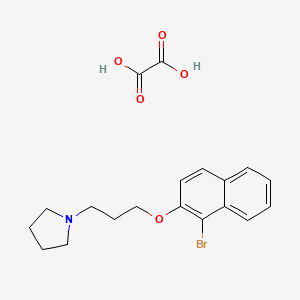 1-[3-(1-Bromonaphthalen-2-yl)oxypropyl]pyrrolidine;oxalic acid