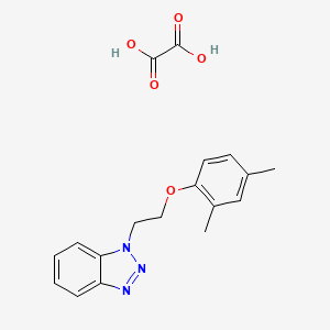 molecular formula C18H19N3O5 B4005769 1-[2-(2,4-Dimethylphenoxy)ethyl]benzotriazole;oxalic acid 