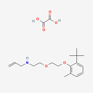 molecular formula C20H31NO6 B4005788 N-[2-[2-(2-tert-butyl-6-methylphenoxy)ethoxy]ethyl]prop-2-en-1-amine;oxalic acid 