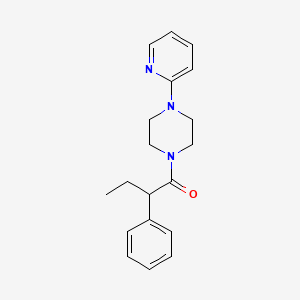 molecular formula C19H23N3O B4005796 2-Phenyl-1-[4-(pyridin-2-yl)piperazin-1-yl]butan-1-one 