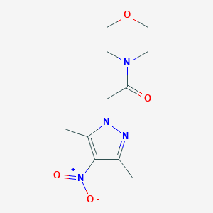 molecular formula C11H16N4O4 B400581 2-(3,5-Dimethyl-4-nitro-pyrazol-1-yl)-1-morpholin-4-yl-ethanone 