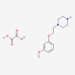 molecular formula C15H22N2O6 B4005814 1-[2-(3-Methoxyphenoxy)ethyl]piperazine;oxalic acid 