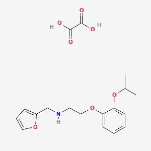 molecular formula C18H23NO7 B4005815 N-(2-呋喃甲基)-2-(2-异丙氧基苯氧基)乙胺草酸盐 