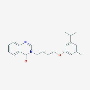 molecular formula C22H26N2O2 B4005827 3-[4-(3-isopropyl-5-methylphenoxy)butyl]-4(3H)-quinazolinone 