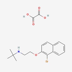 N-[2-(1-bromonaphthalen-2-yl)oxyethyl]-2-methylpropan-2-amine;oxalic acid