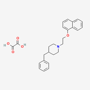 molecular formula C26H29NO5 B4005841 4-Benzyl-1-(2-naphthalen-1-yloxyethyl)piperidine;oxalic acid 