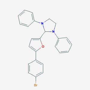 molecular formula C25H21BrN2O B400585 2-[5-(4-Bromophenyl)-2-furyl]-1,3-diphenylimidazolidine 