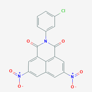 molecular formula C18H8ClN3O6 B400586 2-(3-Chlorophenyl)-5,8-dinitrobenzo[de]isoquinoline-1,3-dione 