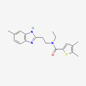 molecular formula C19H23N3OS B4005861 N-乙基-4,5-二甲基-N-[2-(5-甲基-1H-苯并咪唑-2-基)乙基]噻吩-2-甲酰胺 