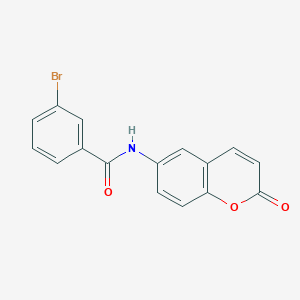 molecular formula C16H10BrNO3 B400587 3-bromo-N-(2-oxo-2H-chromen-6-yl)benzamide 