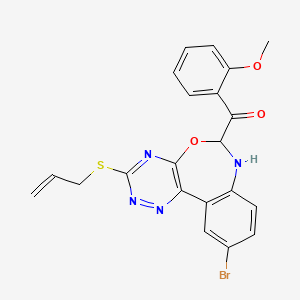 molecular formula C21H17BrN4O3S B4005873 [3-(allylthio)-10-bromo-6,7-dihydro[1,2,4]triazino[5,6-d][3,1]benzoxazepin-6-yl](2-methoxyphenyl)methanone 