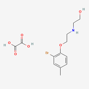 molecular formula C13H18BrNO6 B4005885 2-{[2-(2-溴-4-甲基苯氧基)乙基]氨基}乙醇乙二酸盐（盐） 