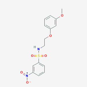 molecular formula C15H16N2O6S B4005886 N-[2-(3-甲氧基苯氧基)乙基]-3-硝基苯磺酰胺 