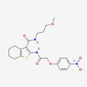 N-(3-methoxypropyl)-2-{[(4-nitrophenoxy)acetyl]amino}-4,5,6,7-tetrahydro-1-benzothiophene-3-carboxamide