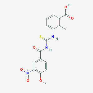 3-({[(4-methoxy-3-nitrobenzoyl)amino]carbonothioyl}amino)-2-methylbenzoic acid