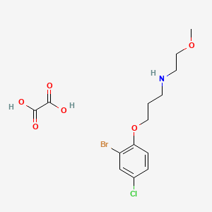 molecular formula C14H19BrClNO6 B4005932 [3-(2-溴-4-氯苯氧基)丙基](2-甲氧基乙基)胺草酸盐 