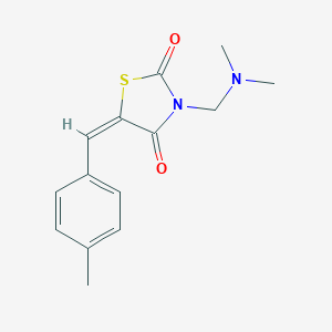 molecular formula C14H16N2O2S B400595 3-Dimethylaminomethyl-5-(4-methyl-benzylidene)-thiazolidine-2,4-dione 