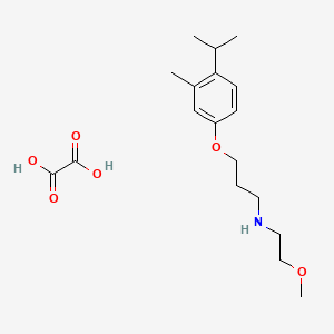 molecular formula C18H29NO6 B4005952 N-(2-methoxyethyl)-3-(3-methyl-4-propan-2-ylphenoxy)propan-1-amine;oxalic acid 