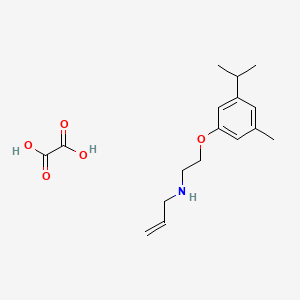 molecular formula C17H25NO5 B4005953 N-[2-(3-methyl-5-propan-2-ylphenoxy)ethyl]prop-2-en-1-amine;oxalic acid 