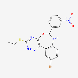 10-bromo-3-(ethylthio)-6-(3-nitrophenyl)-6,7-dihydro[1,2,4]triazino[5,6-d][3,1]benzoxazepine