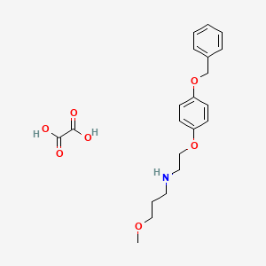 3-methoxy-N-[2-(4-phenylmethoxyphenoxy)ethyl]propan-1-amine;oxalic acid