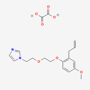 molecular formula C19H24N2O7 B4006000 草酸1-{2-[2-(2-烯丙基-4-甲氧基苯氧基)乙氧基]乙基}-1H-咪唑 