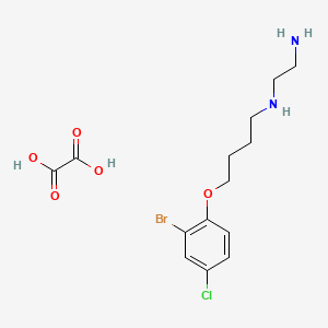 N'-[4-(2-bromo-4-chlorophenoxy)butyl]ethane-1,2-diamine;oxalic acid