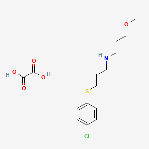 molecular formula C15H22ClNO5S B4006010 N-[3-(4-chlorophenyl)sulfanylpropyl]-3-methoxypropan-1-amine;oxalic acid 