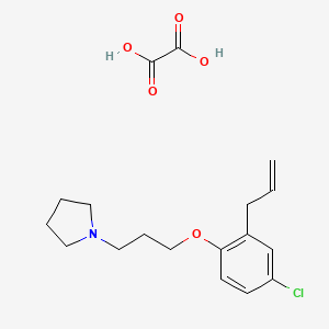 molecular formula C18H24ClNO5 B4006020 1-[3-(4-Chloro-2-prop-2-enylphenoxy)propyl]pyrrolidine;oxalic acid 