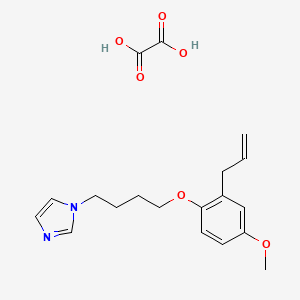 molecular formula C19H24N2O6 B4006023 1-[4-(4-Methoxy-2-prop-2-enylphenoxy)butyl]imidazole;oxalic acid 