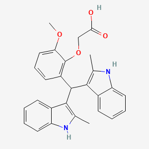 2-{2-[BIS(2-METHYL-1H-INDOL-3-YL)METHYL]-6-METHOXYPHENOXY}ACETIC ACID