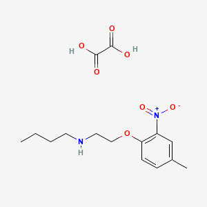 N-[2-(4-methyl-2-nitrophenoxy)ethyl]butan-1-amine;oxalic acid