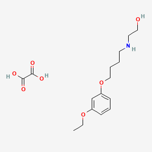 molecular formula C16H25NO7 B4006045 2-[4-(3-Ethoxyphenoxy)butylamino]ethanol;oxalic acid 