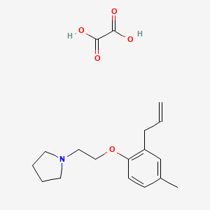 1-[2-(4-Methyl-2-prop-2-enylphenoxy)ethyl]pyrrolidine;oxalic acid