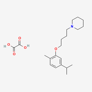 molecular formula C21H33NO5 B4006058 草酸1-[4-(5-异丙基-2-甲基苯氧基)丁基]哌啶 