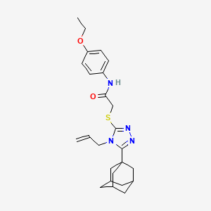 molecular formula C25H32N4O2S B4006072 2-{[5-(1-金刚烷基)-4-烯丙基-4H-1,2,4-三唑-3-基]硫代}-N-(4-乙氧基苯基)乙酰胺 