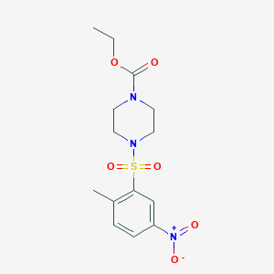 ethyl 4-[(2-methyl-5-nitrophenyl)sulfonyl]-1-piperazinecarboxylate