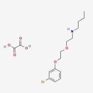 N-[2-[2-(3-bromophenoxy)ethoxy]ethyl]butan-1-amine;oxalic acid