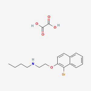 molecular formula C18H22BrNO5 B4006115 N-[2-(1-bromonaphthalen-2-yl)oxyethyl]butan-1-amine;oxalic acid 