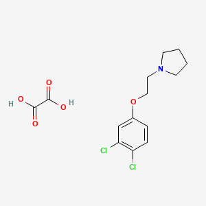 molecular formula C14H17Cl2NO5 B4006117 1-[2-(3,4-Dichlorophenoxy)ethyl]pyrrolidine;oxalic acid 