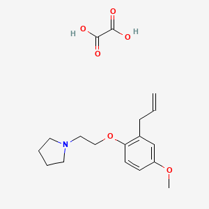 molecular formula C18H25NO6 B4006128 1-[2-(4-Methoxy-2-prop-2-enylphenoxy)ethyl]pyrrolidine;oxalic acid 