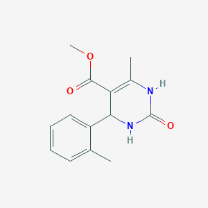 molecular formula C14H16N2O3 B4006136 6-甲基-4-(2-甲苯基)-2-氧代-1,2,3,4-四氢-5-嘧啶甲酸甲酯 