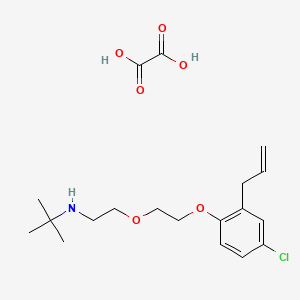 molecular formula C19H28ClNO6 B4006151 N-{2-[2-(2-烯丙基-4-氯苯氧基)乙氧基]乙基}-2-甲基-2-丙胺草酸盐 