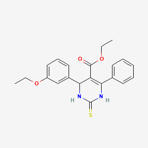 ethyl 4-(3-ethoxyphenyl)-6-phenyl-2-sulfanylidene-3,4-dihydro-1H-pyrimidine-5-carboxylate